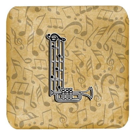 Letter L Musical Instrument Alphabet Foam Coasters- Set Of 4